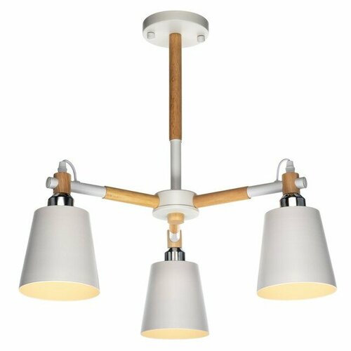 Люстра потолочная lamplandia skora 3х40вт е27 металл белая 15968₽