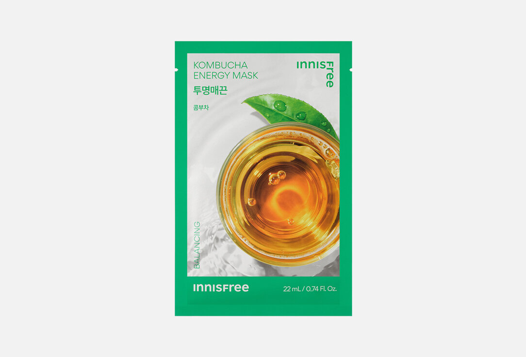 Маска для лица Innisfree, Kombucha energy mask 22мл