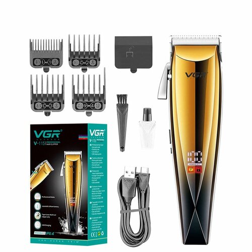 Профессиональная машинка для стрижки волос бороды и усов Беспроводная Подарок мужчине на День Рождения золотой 269900₽