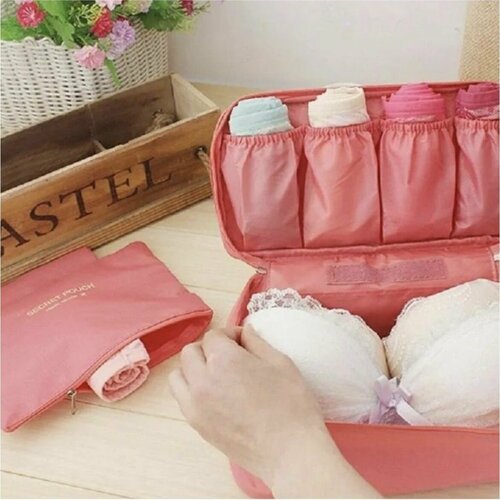 Органайзер для хранения вещей в чемодане водоотталкивающий розовый 899₽