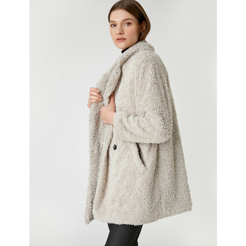 Пальто KOTON, размер 36, серый пальто koton размер 36 красный