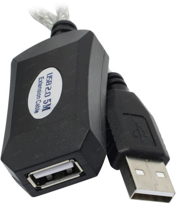 Удлинитель Aopen USB - USB (ACU823), 5 м, бесцветный - фото №16