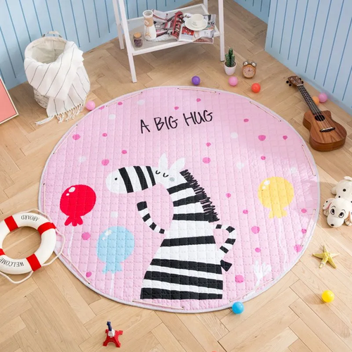 фото Детский коврик мешочек с нескользящим покрытием "зебра" диаметр 150 см toptopshop