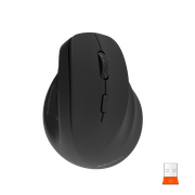 Беспроводная вертикальная игровая мышь для компьютера с подсветкой Meetion, цвет черный