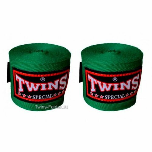 Бинты боксерские Twins Special CH1 Green, 5 м, зеленый бинты боксерские twins special ch 5 5 метров синие