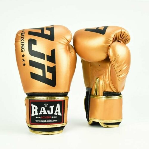 фото Перчатки боксерские raja classic leather red, 12 oz, красный