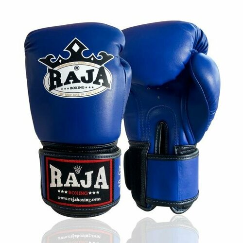 фото Перчатки боксерские raja model 1 blue, 12 oz, синий