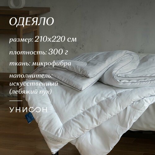 Одеяло 220х210 лебяжий пух / всесезонное одеяло /одеяло евро / одеяло зимнее / пуховое одеяло 