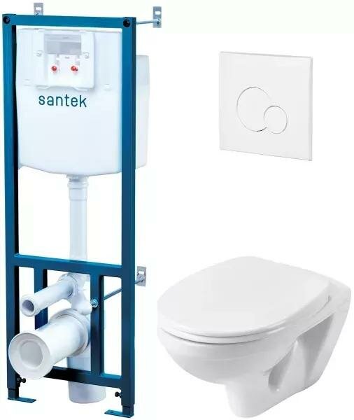 Унитаз с инсталляцией и кнопкой смыва Santek Бореаль 1. WH30.2.464