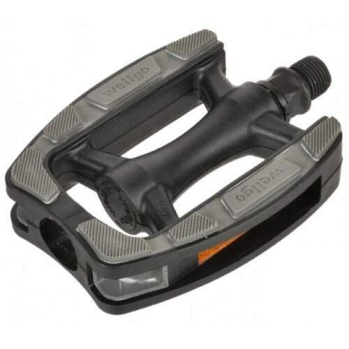 фото Педали велосипедные 6-190426 пластик. c157, с антискользящими накладками 99*80*25 мм, 280г черные wellgo