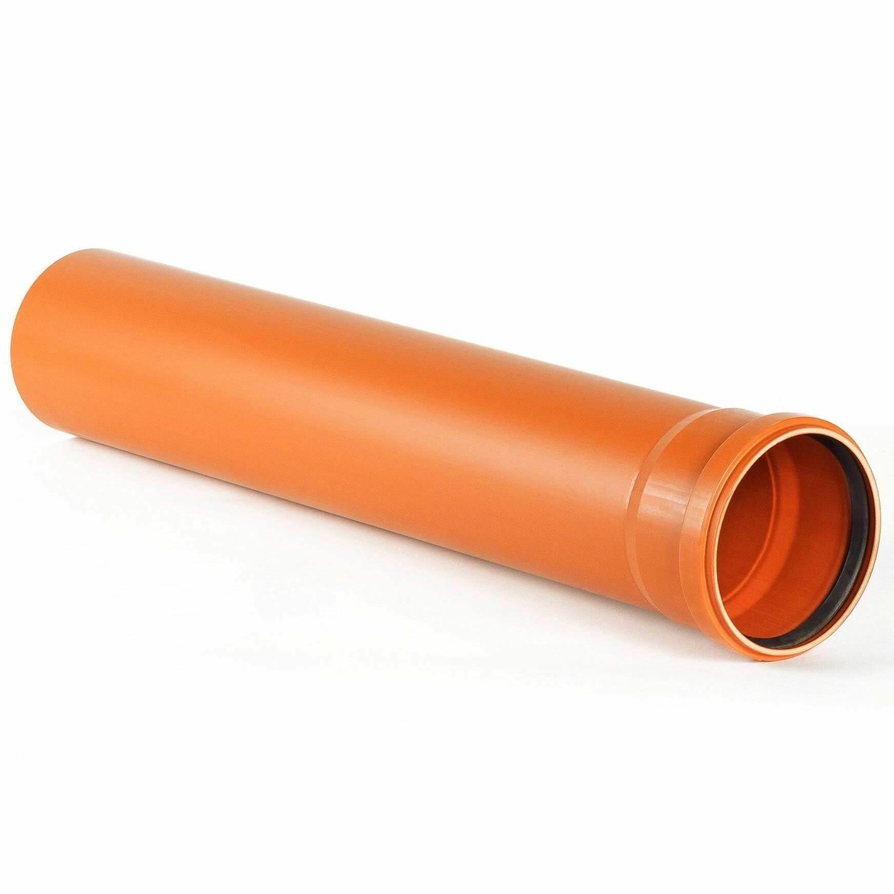 Труба 110х34х1000 наружная (рыжая)