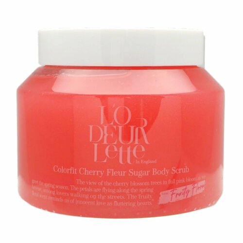 Сахарный скраб для тела LODEURLETTE с ароматом цветка вишни In England Colorfit Cherry Fleur Sugar Scrub 500 гр 2391₽