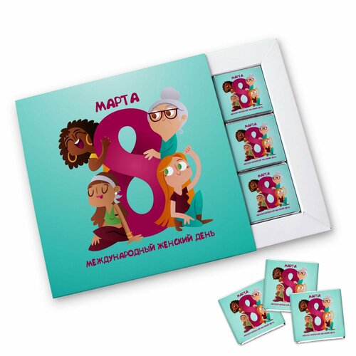 Шоколадный подарочный набор на 8 Марта для женщины