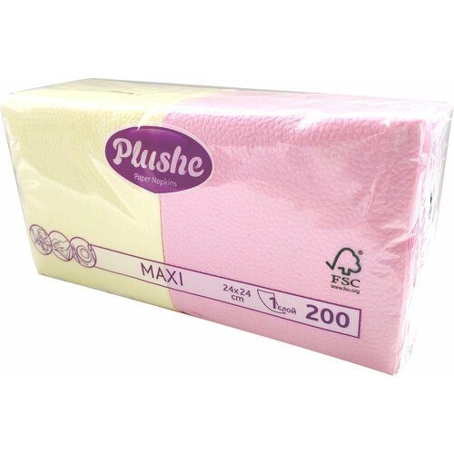 Салфетки Plushe Maxi 1 слой 2424 200 листов 600₽