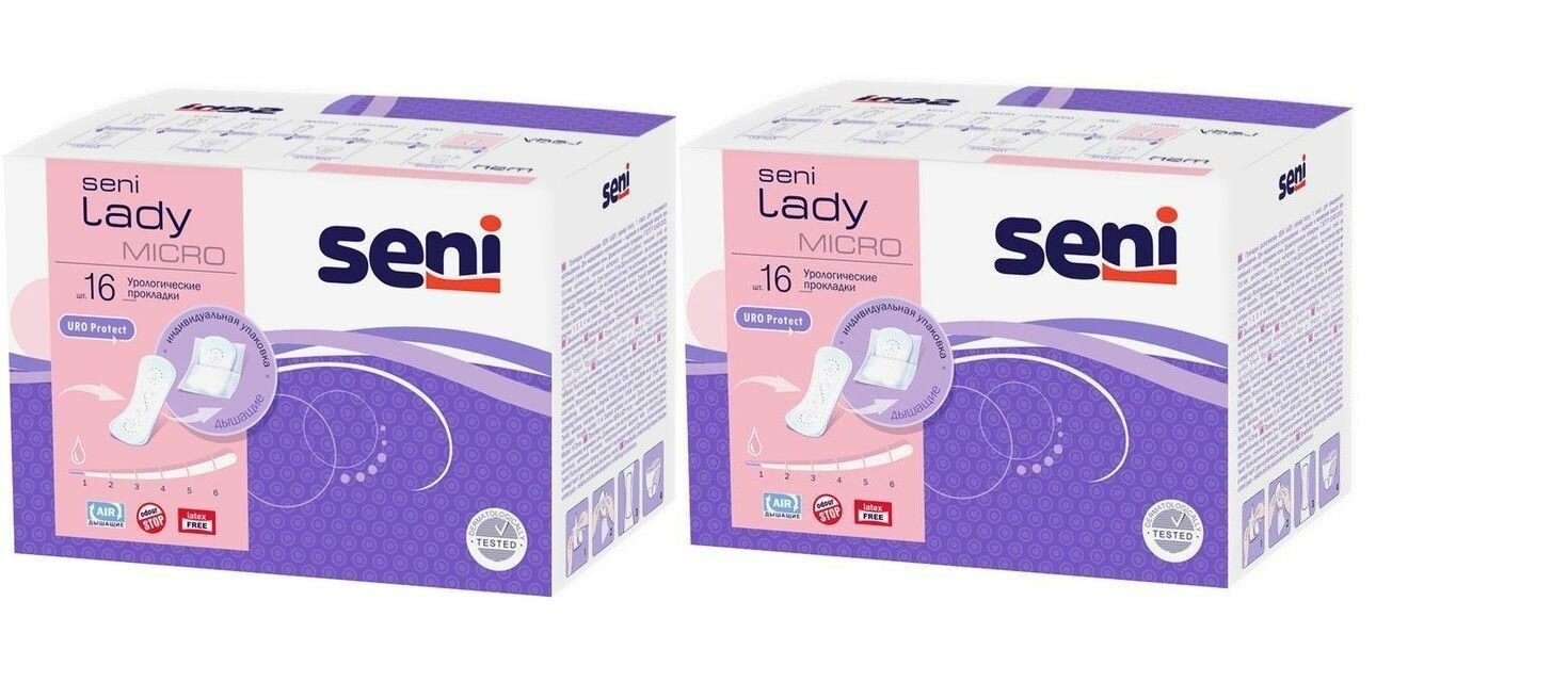 SENI Прокладки урологические SENI LADY Micro 16шт, 2 уп