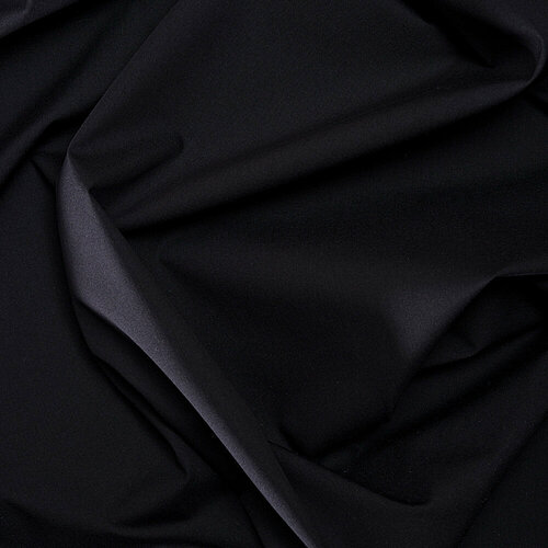 Ткань сорочечная черная без рисунка (2866)