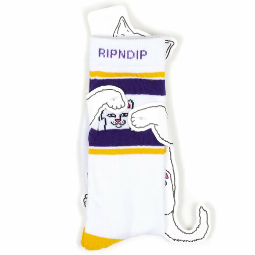 ripndip peeking nermal Носки RIPNDIP Носки с котом Лордом Нермалом Ripndip Socks, размер Универсальный, зеленый, белый