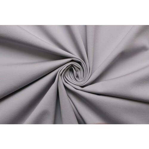 Ткань Креп костюмный би-стрейч серо-сиреневого цвета, ш130см, 0,5 м ткань хлопок стрейч костюмный серо графитовый под джинс с соколом ш130см 0 5 м