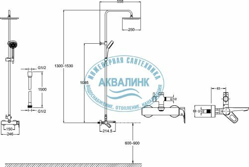 Душевая стойка Jacob Delafon Aleo 2.0 - фото №17