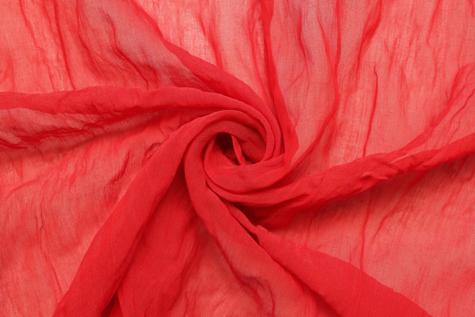 Ткань Армированный хлопок-вуаль красного цвета ш138см 05 м