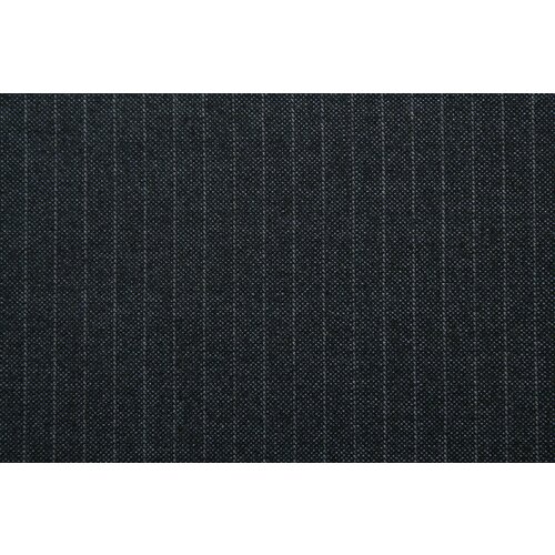 Ткань Шерсть костюмная Toccini тёмно-синий меланж в серую полоску, ш151см, 0,5 м