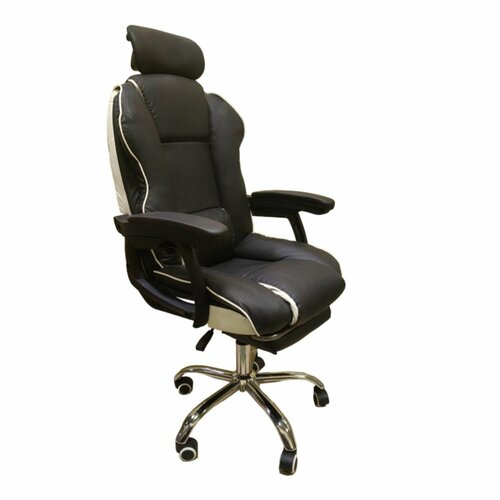 Кресло компьютерное офисное на колесиках Classmark 2023090805 поддержка для спины и шеи, стул для руководителя или школьника, мягкое ортопедическое, обивка искусственная кожа, черное