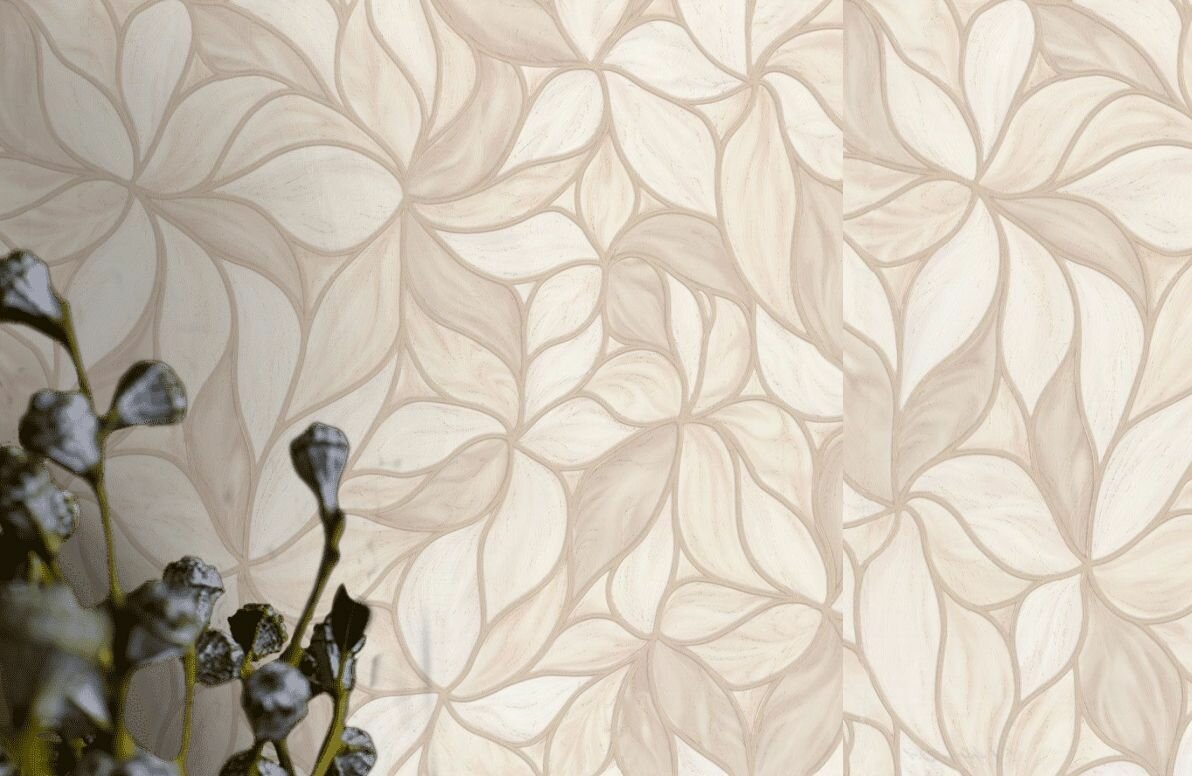 обои 7144-01 euro decor fractal флизелин 1.06x10,05м узор бежевый - фото №2