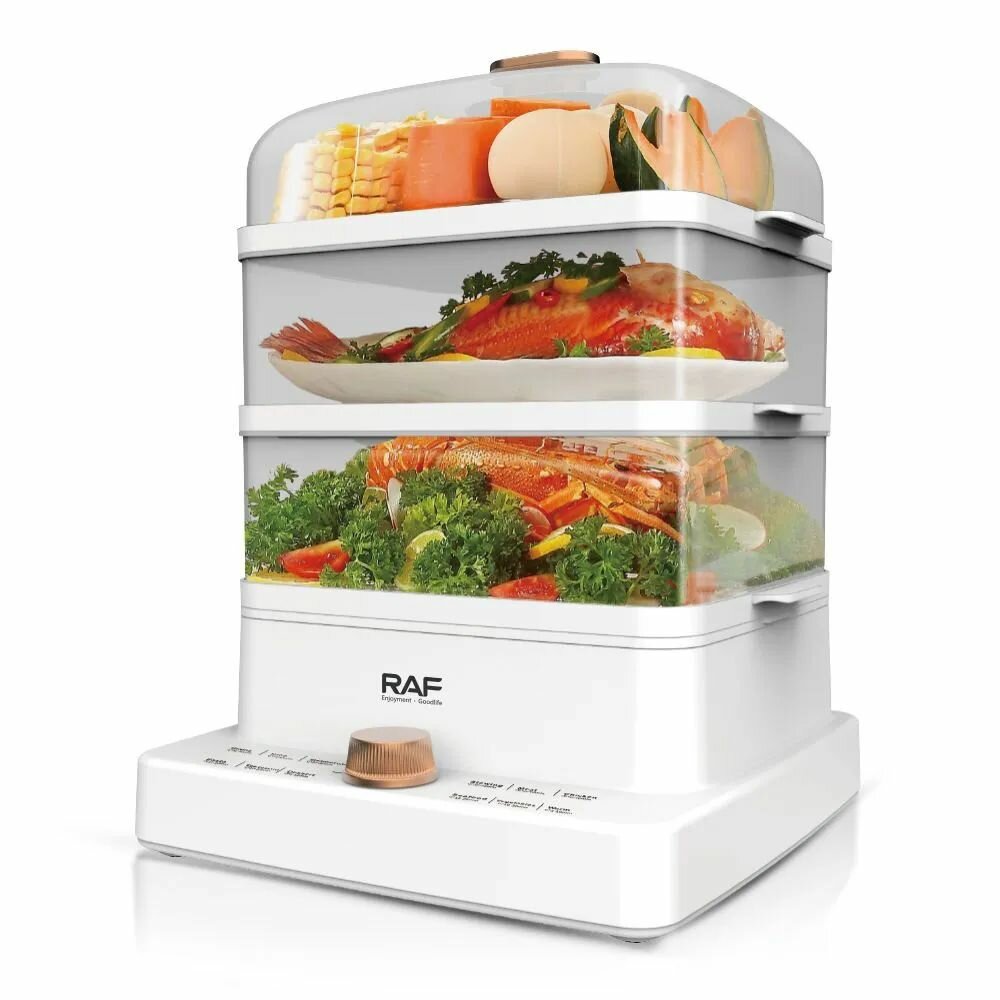 Пароварка электрическая белая 1200W RAF