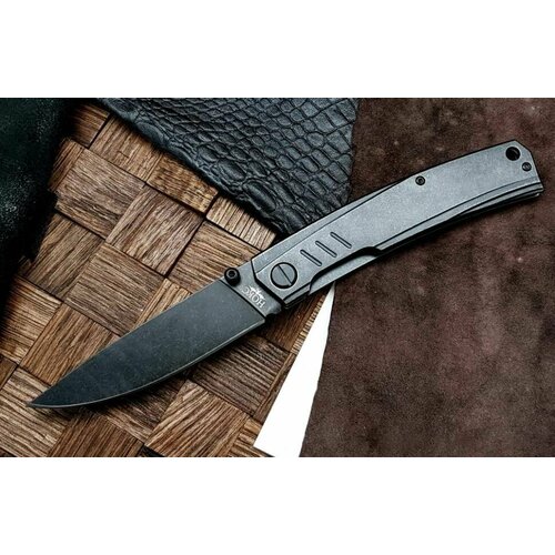 фото Нож складной капитан aus8 stone washed нет бренда