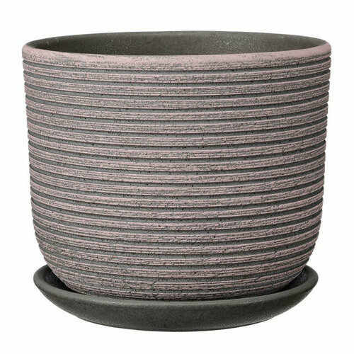 Горшок керамический с поддоном лоза розово-серый бук 08 л 1008₽