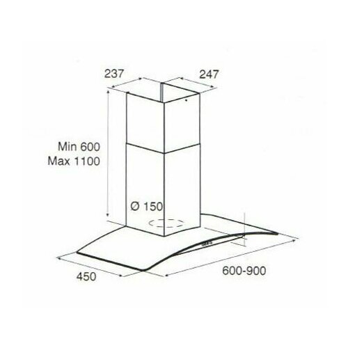 Каминная вытяжка Jet air TORY P 90 INX 2723000₽