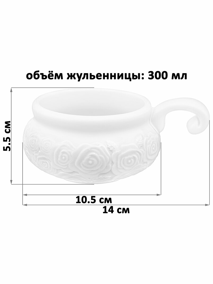 Набор 2-х жюльенниц - кокотниц 300 мл Elan Gallery Розы, фарфор — фото 1