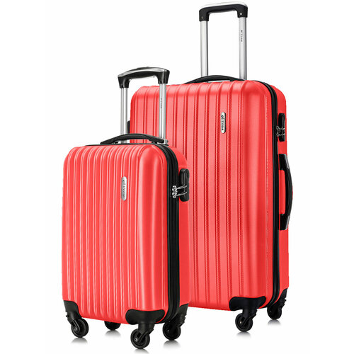 фото Комплект чемоданов l'case krabi, 2 шт., 94 л, размер s/l, красный