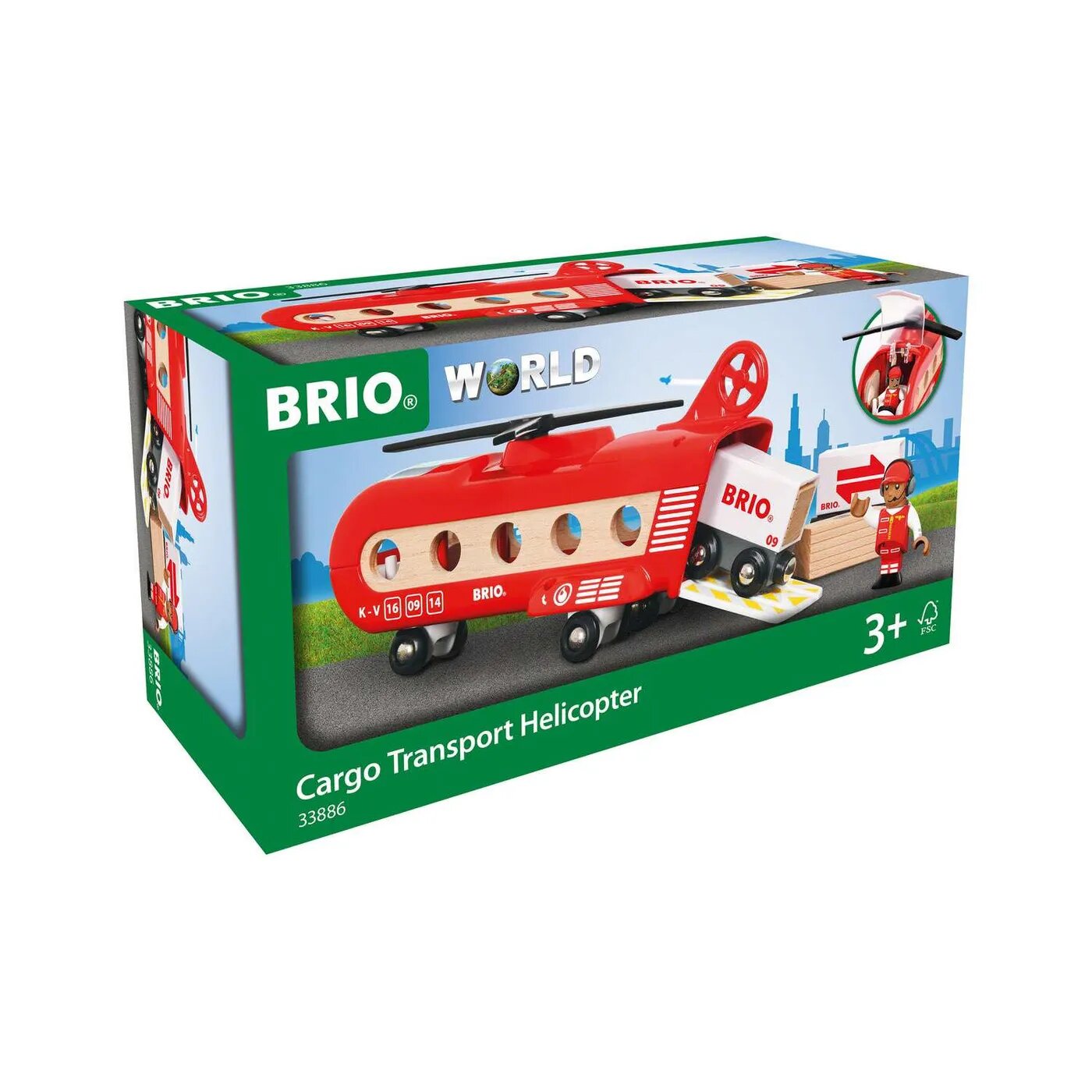 Brio Игровой набор "Грузовой вертолёт с вагонами" - фото №10