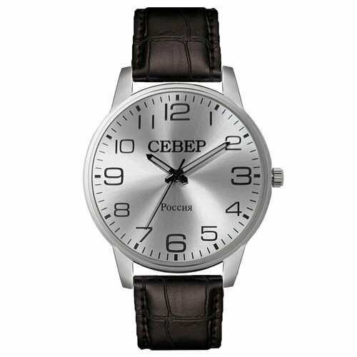 наручные часы север x2035 114 175 хром Наручные часы Север, серебряный, черный