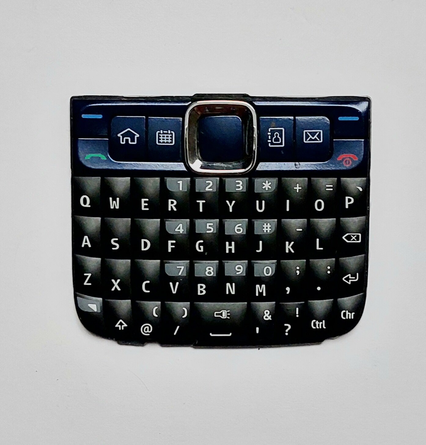 Клавиатура для Nokia E63 черная с синим