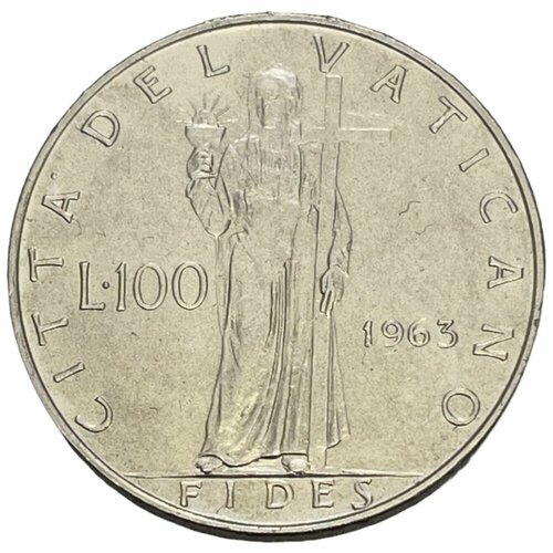 Ватикан 100 лир 1963 г. (I) клуб нумизмат медаль ватикана 1963 года серебро павел vi
