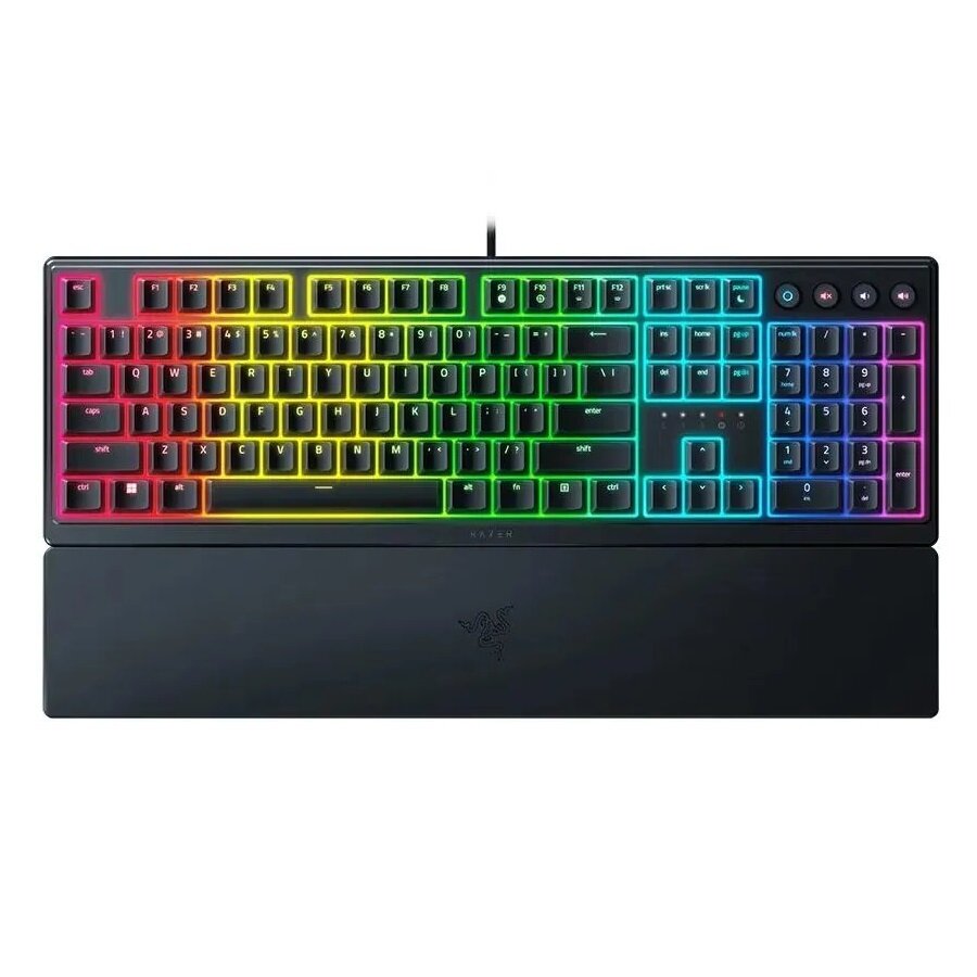 Клавиатура Razer Ornata V3 механическая черный USB Multimedia for gamer LED (подставка для запястий) (RZ03-04460800-R3R1)