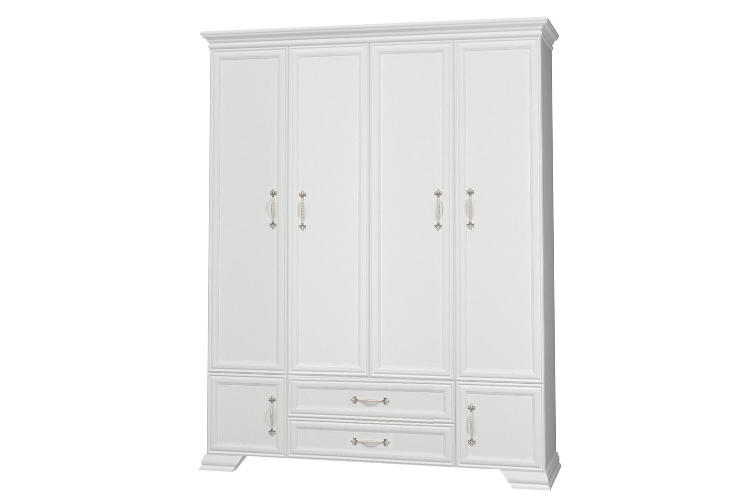 Шкаф для одежды 2 ящика Грация напольный 175х2175х55 см ЛДСП/МДФ цвет белый