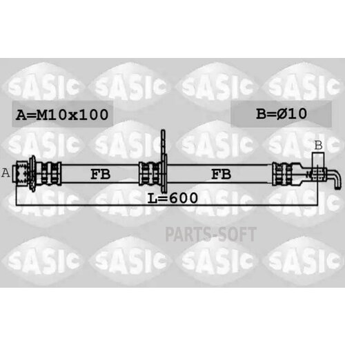 SASIC 6606055 Шланг тормозной