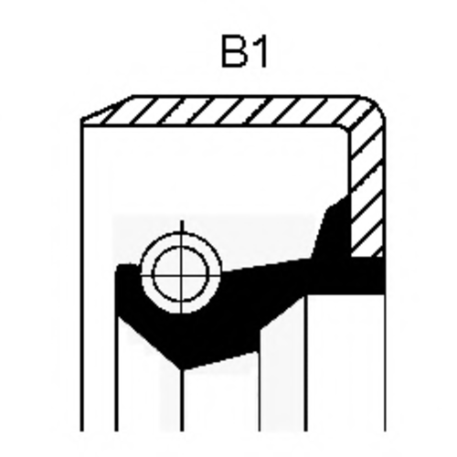 Сальник КПП NBR 55x75x10 B1 MB