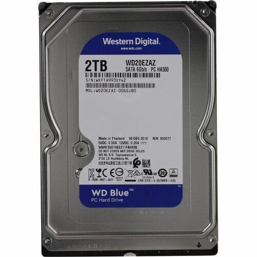 Внутренний жесткий диск Western Digita WD20EZAZ Blue 2Тб