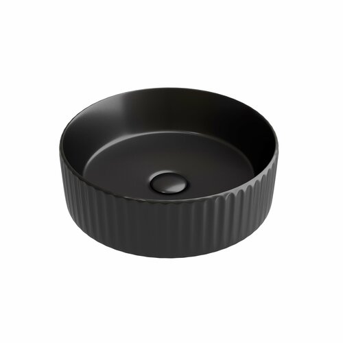 Раковина накладная круглая Ceramicanova Element черная матовая CN6057MB