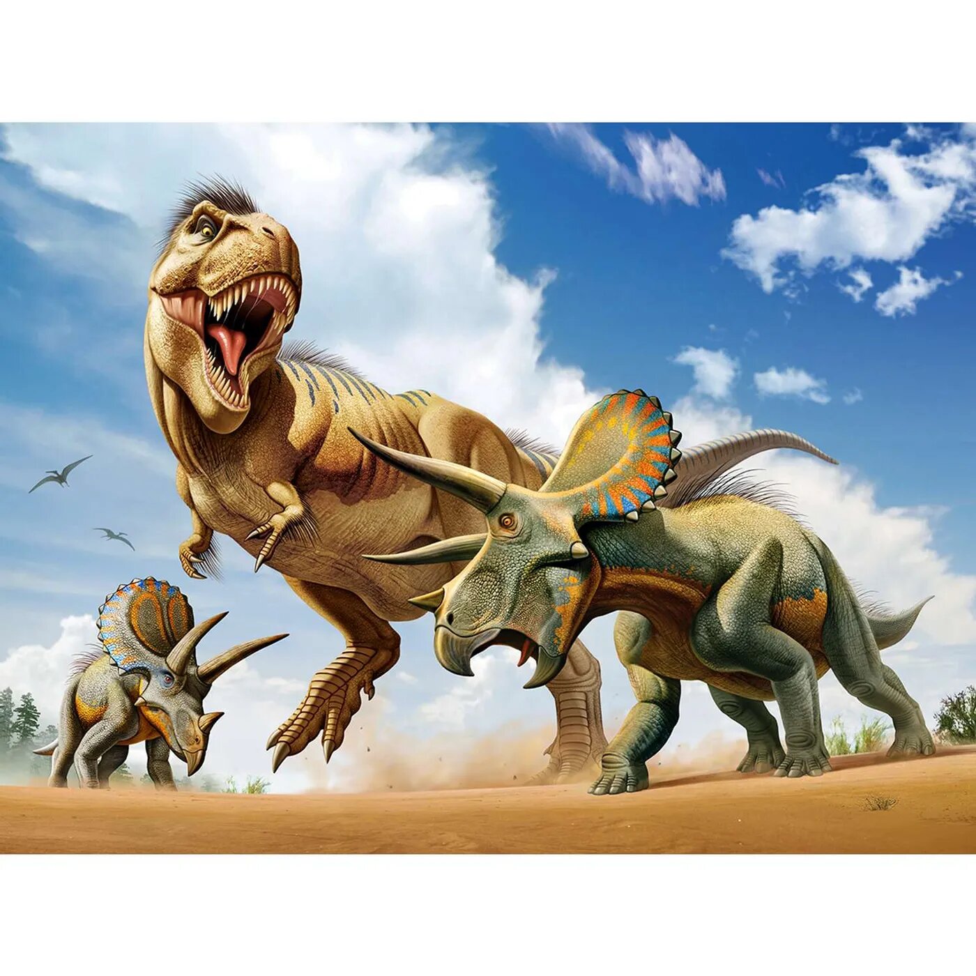 3D Пазл Prime 3D Тираннозавр против трицератопса 500 деталей 61х46 см