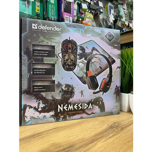 Игровой набор NEMESIDA (наушники, мышь, коврик)