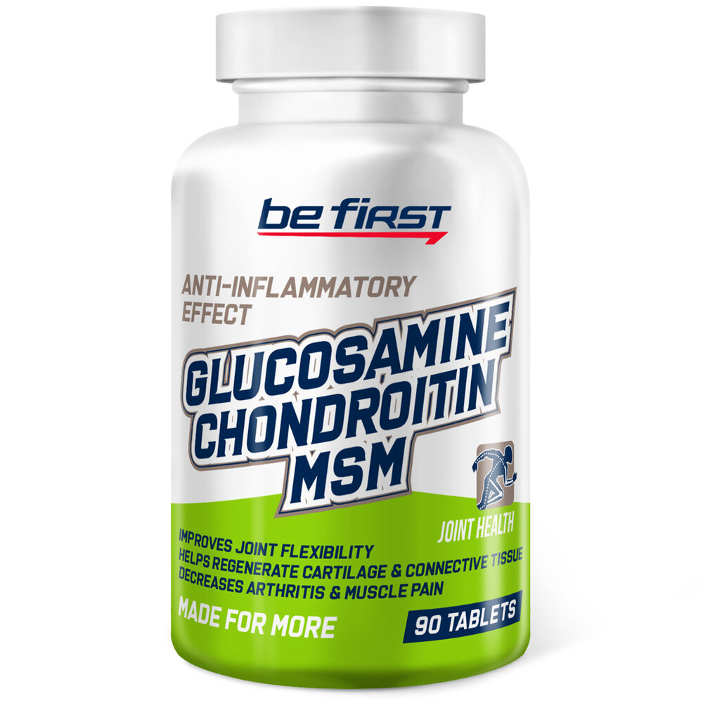 Глюкозамин Be First Glucosamine + Chondroitin + MSM - 90 таблеток, ---
