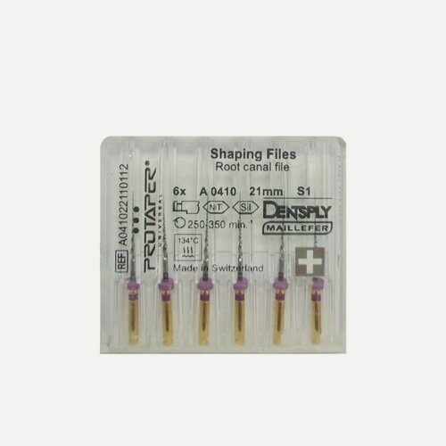 Изображение товара Протейперы Универсал машин-формир (6шт) ProTaper Дентсплай Майлифер (Dentsply Maillefer)в наборе (21 мм S1 (6 шт/уп) Фиолетовый) облегчающий первичное проникновение в корневой канал. от NeoHealth