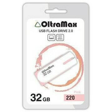USB Flash накопитель OltraMax 32Gb OltraMax 220 Pink (OM-32GB-220-Pink)
