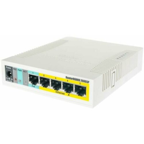 Коммутатор Mikrotik RB260GSP белый коммутатор mikrotik rb260gsp