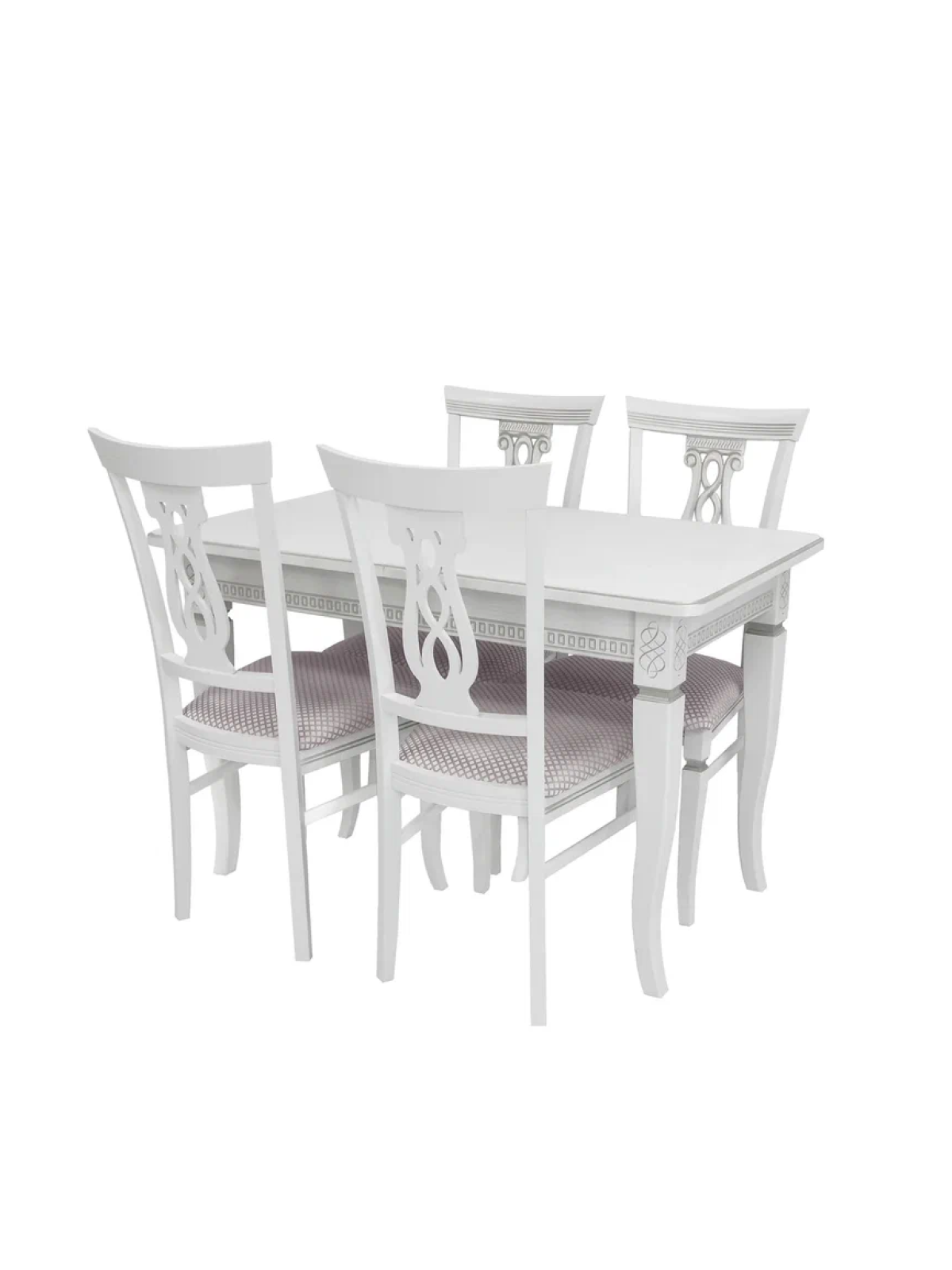 Стол и стулья для кухни Leset комплект, белый